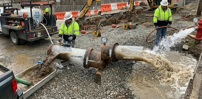 Ice Pigging vs Water Flushing